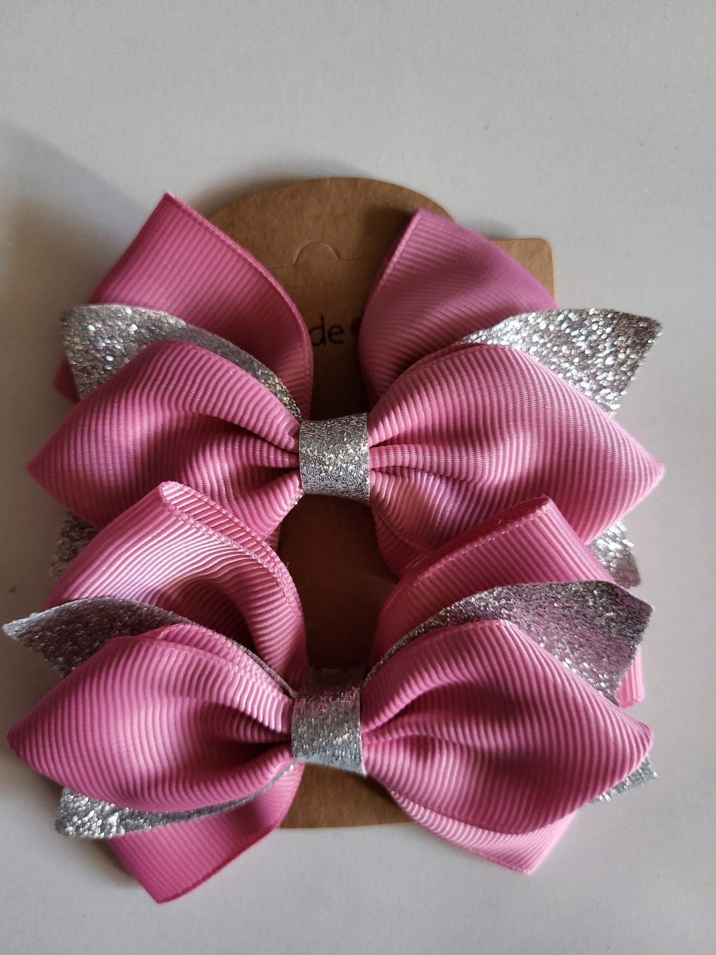 Handmade hair bows clips ×2