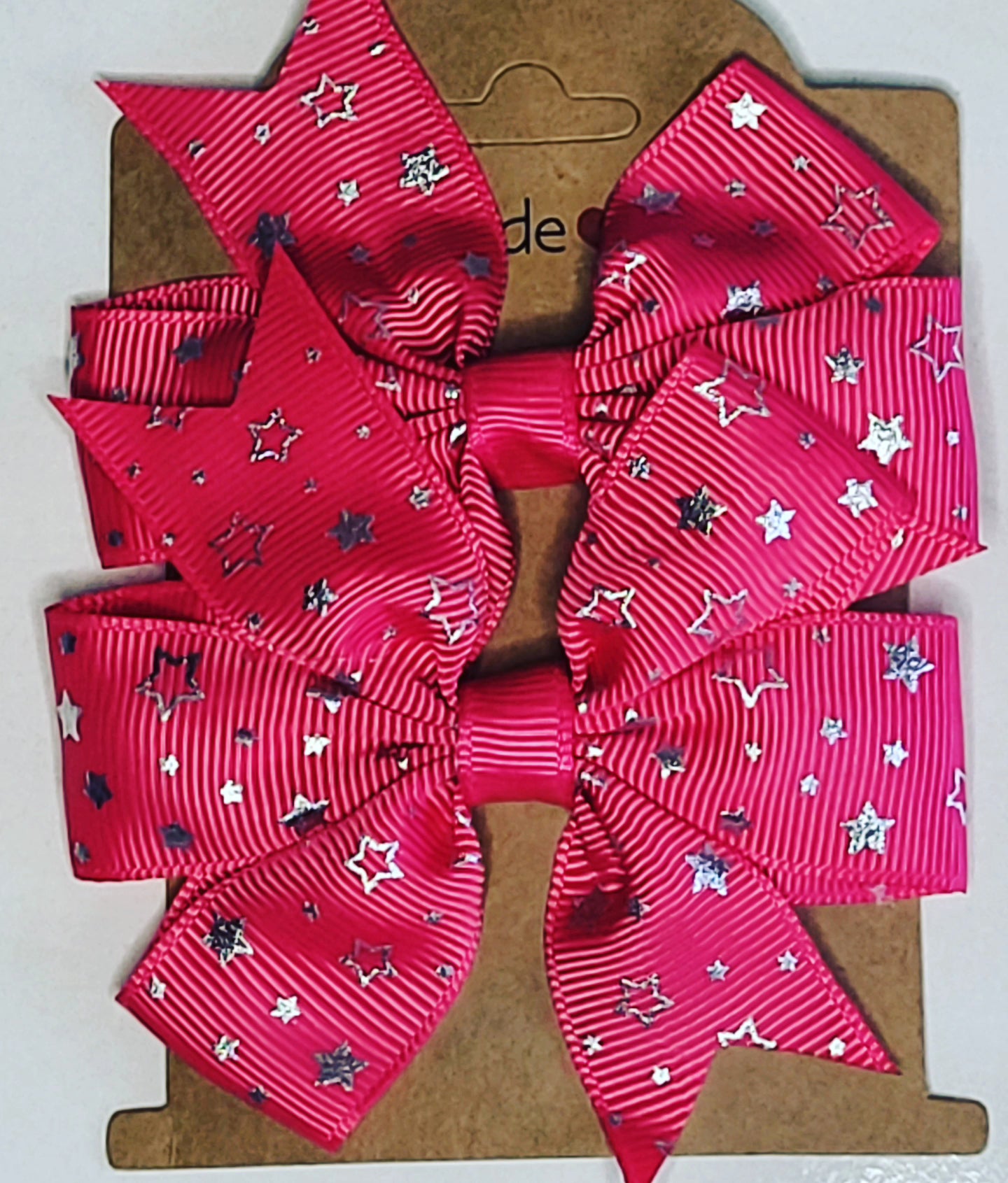 Stars bow hair clips ×2