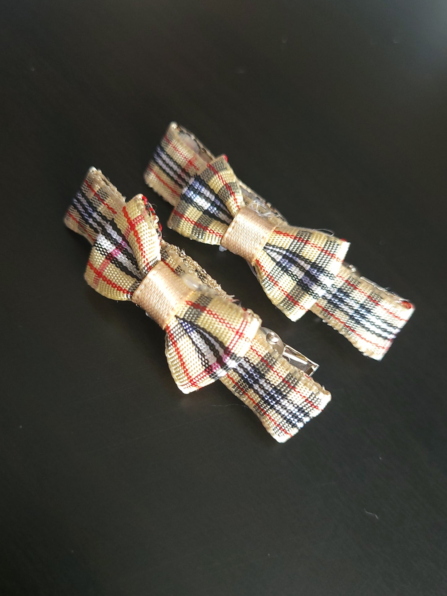 Handmade hair bows clips ×2