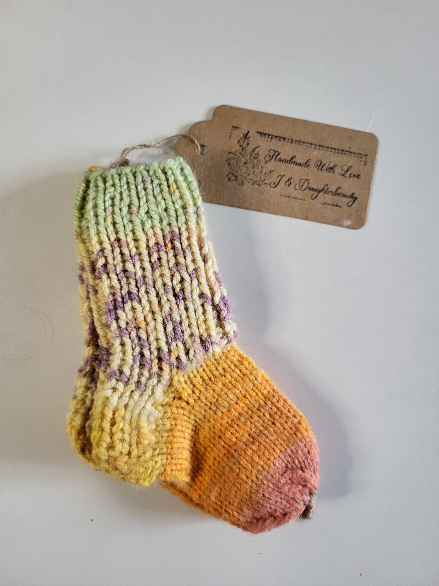 Baby knitted aran yarn socks 6-12M