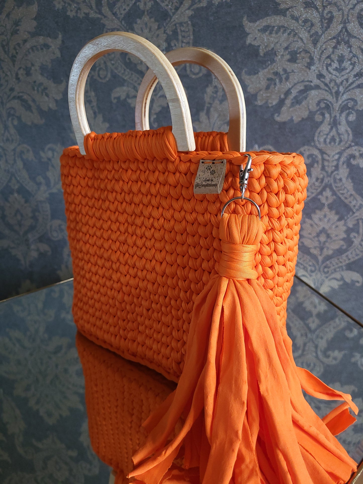 Handmade crochet handbag