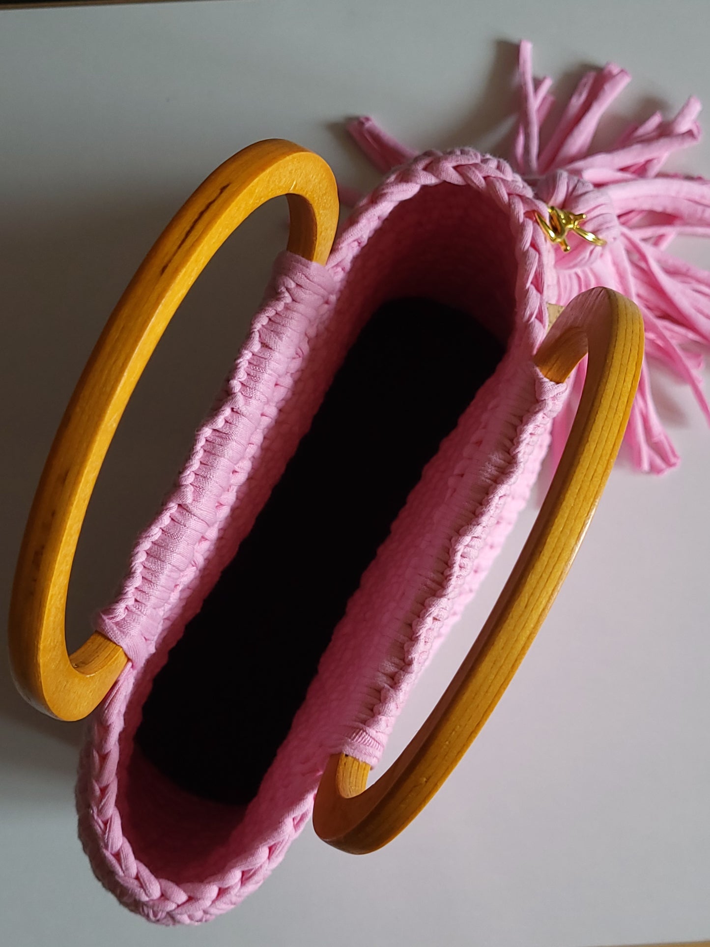 Handmade crochet handbag