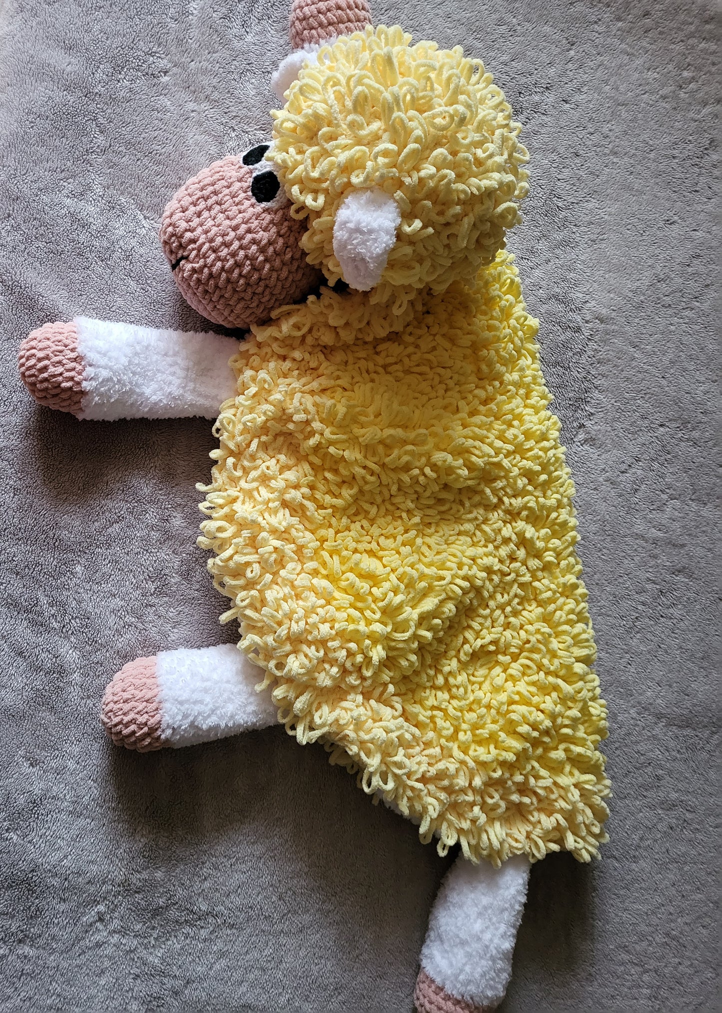 Crochet sheep rug or toys