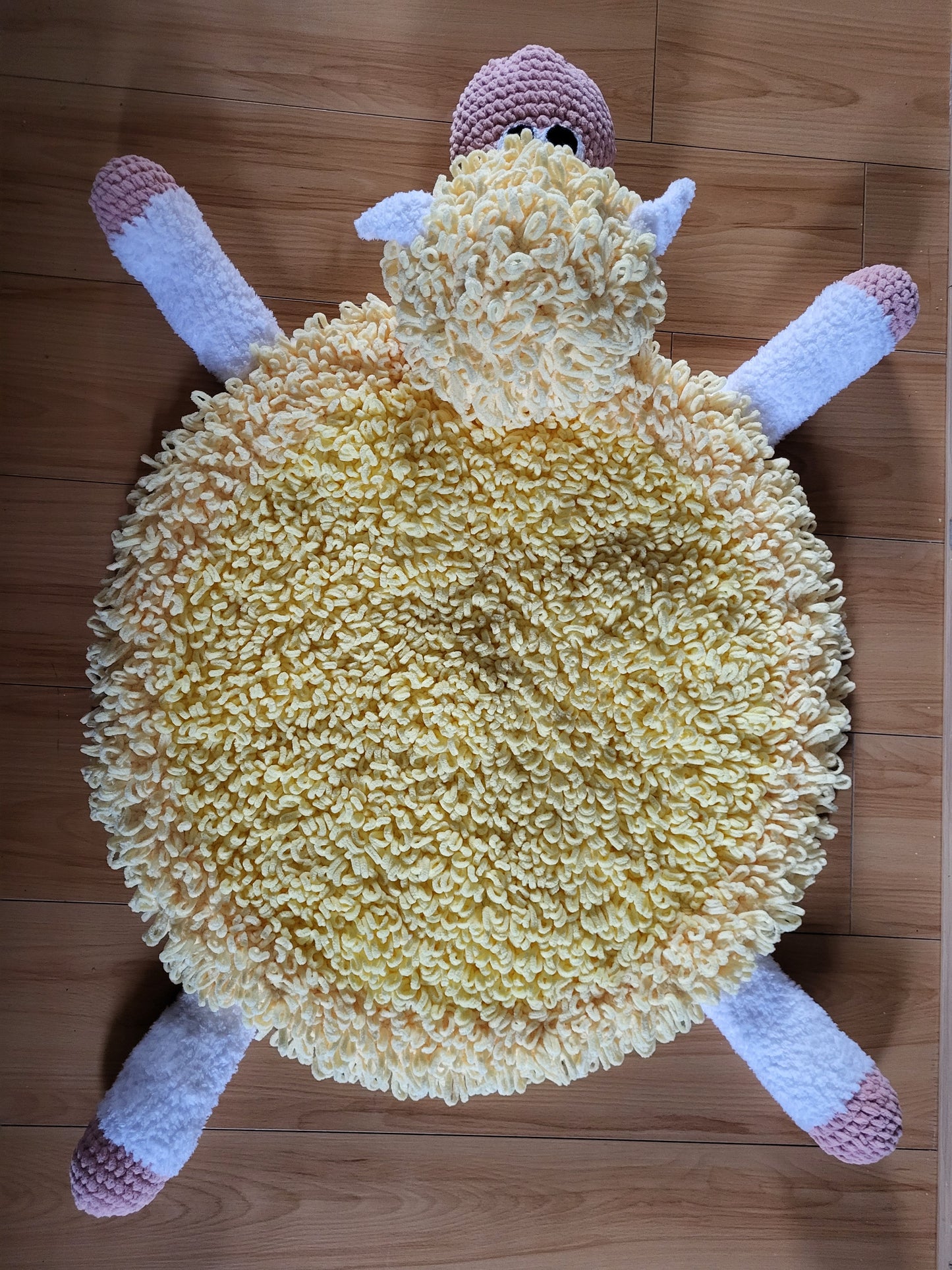 Crochet sheep rug or toys