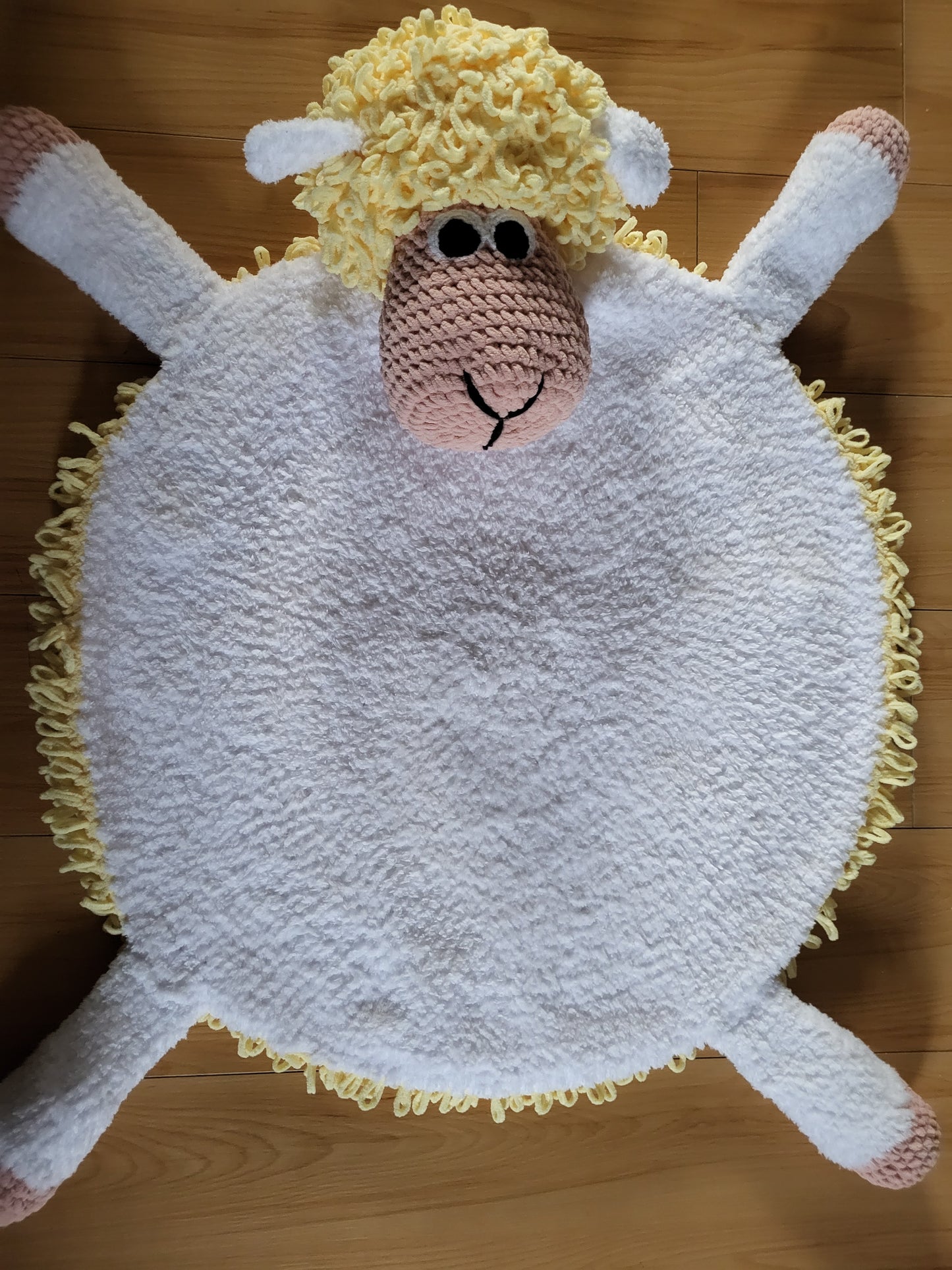 Crochet sheep rug or toys