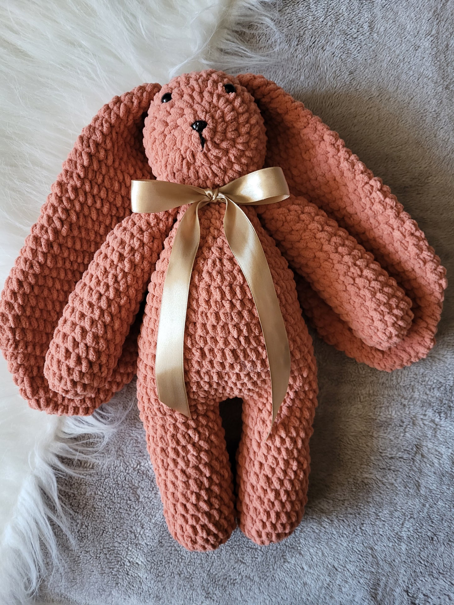 Handmade Crochet bunny toys are very soft