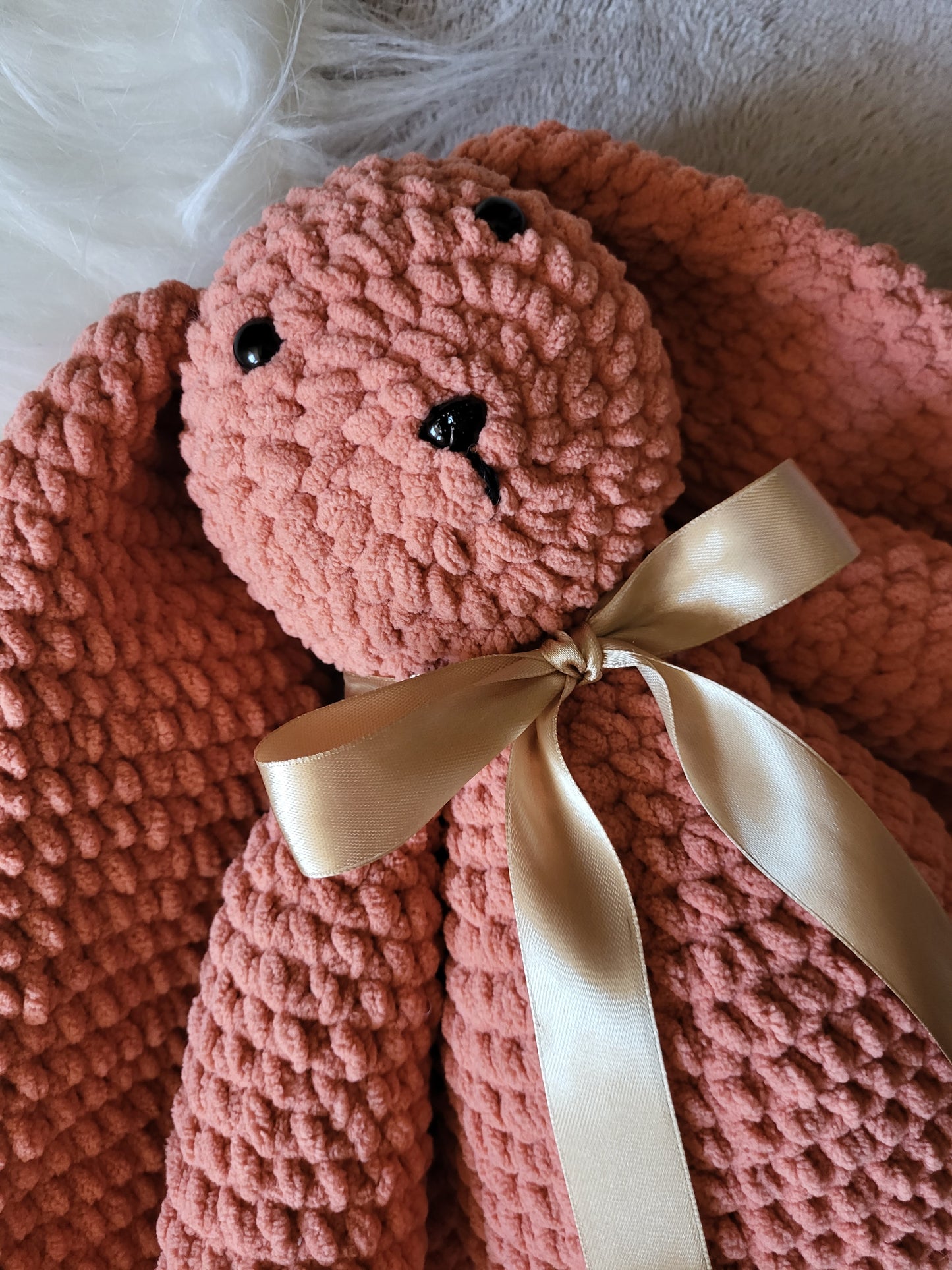 Handmade Crochet bunny toys are very soft