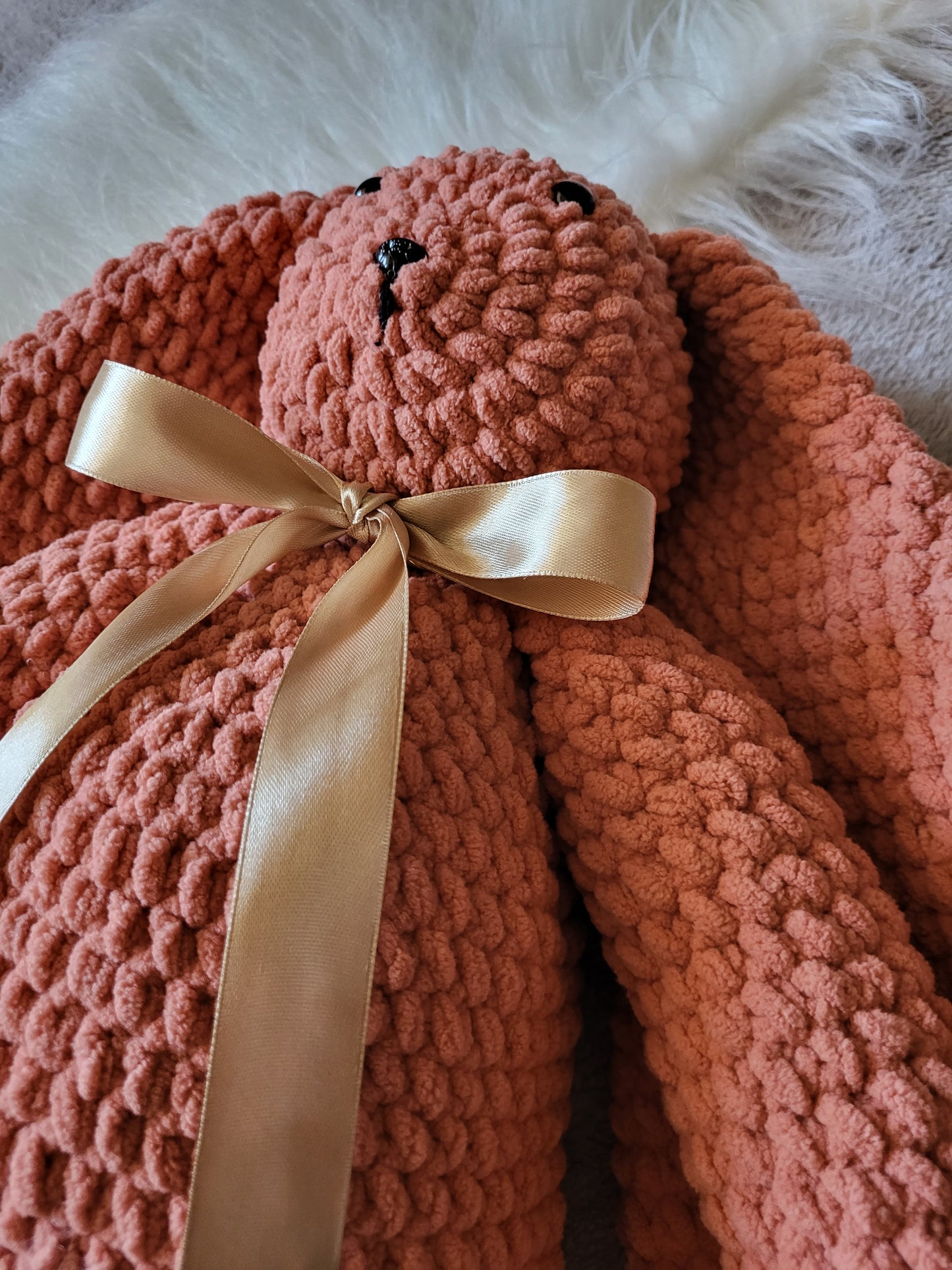 Handmade Crochet bunny toys are very soft