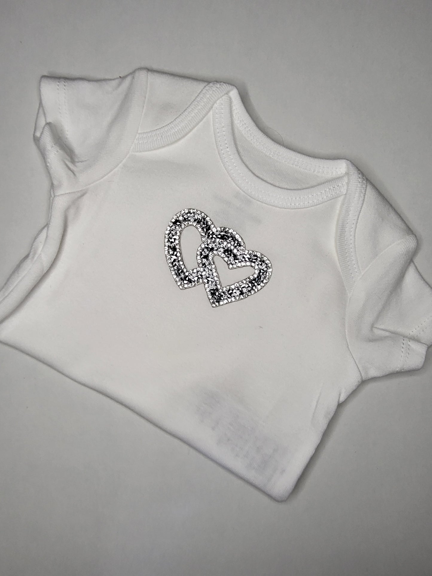 Baby girl bodysuit Rhinstone heart or Vogue