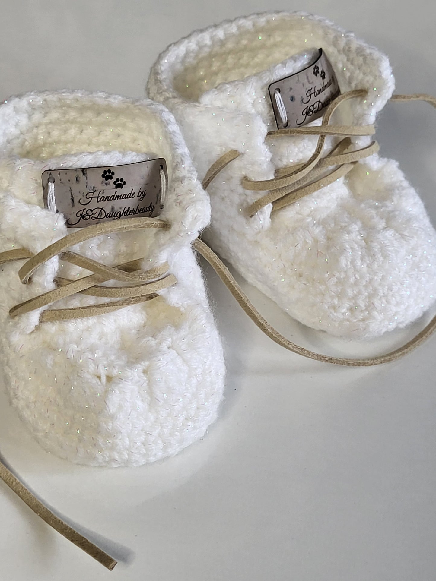 Crochet unisex baby boots
