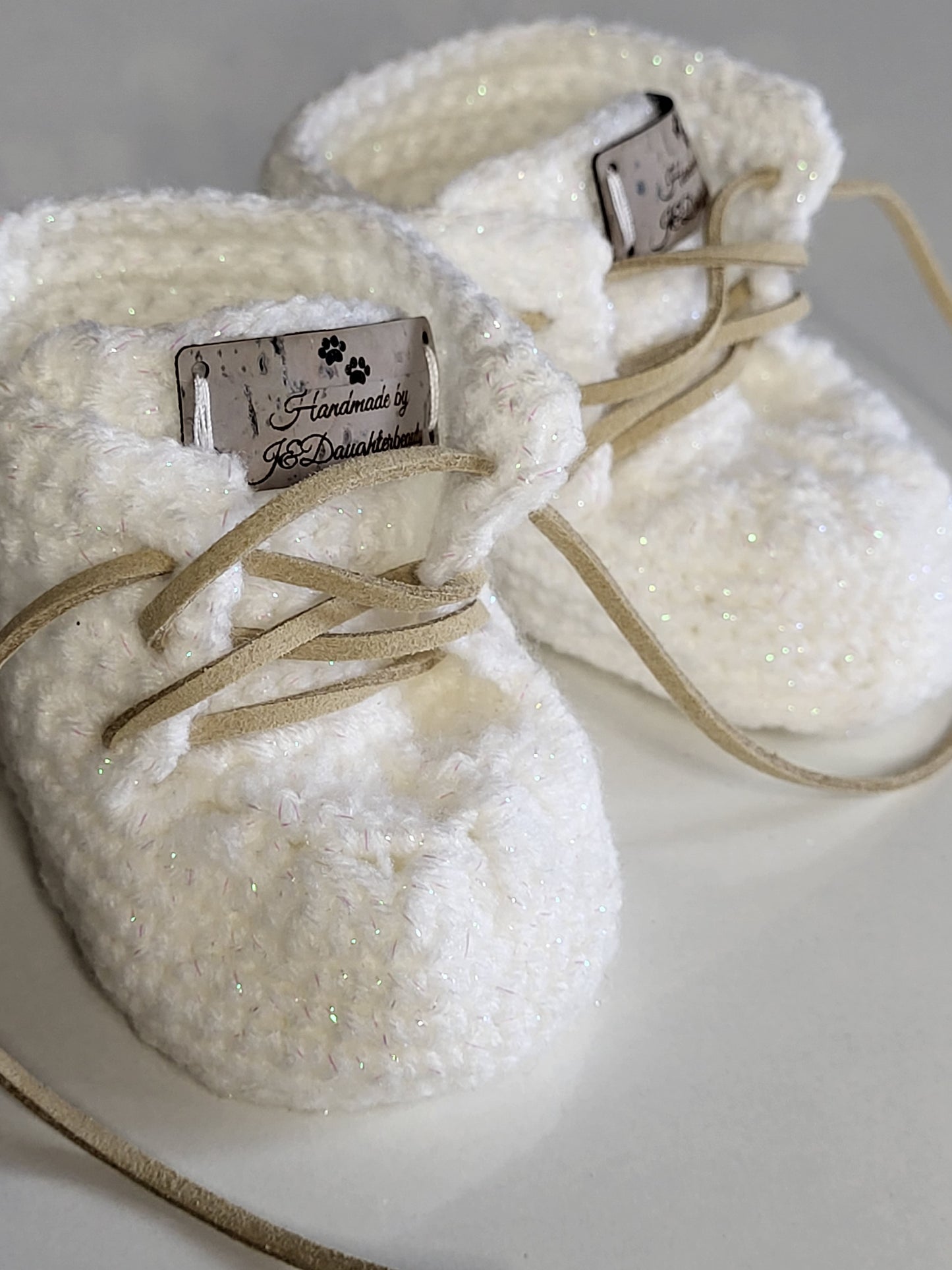 Crochet unisex baby boots