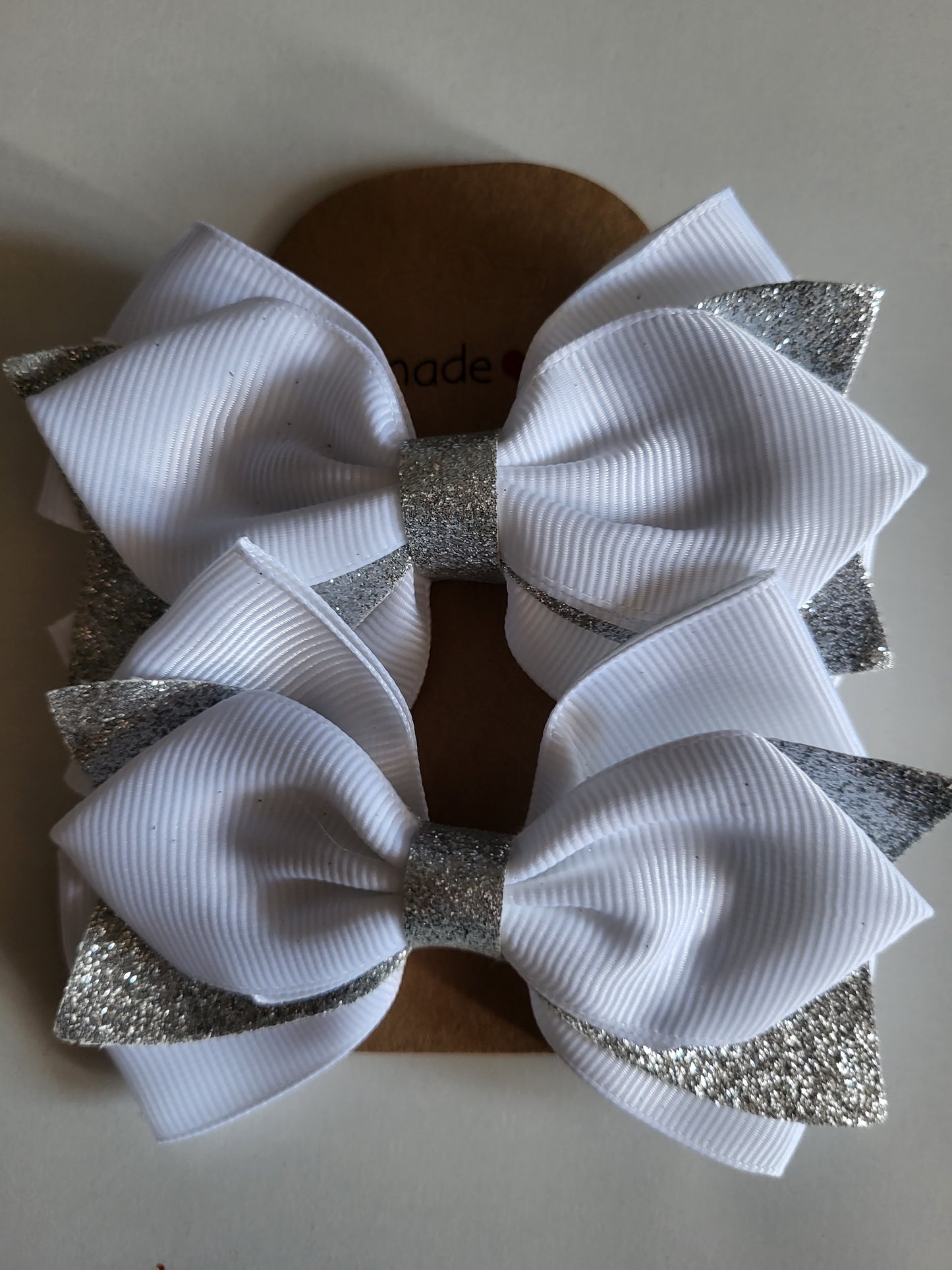 Handmade hair bows clips ×2