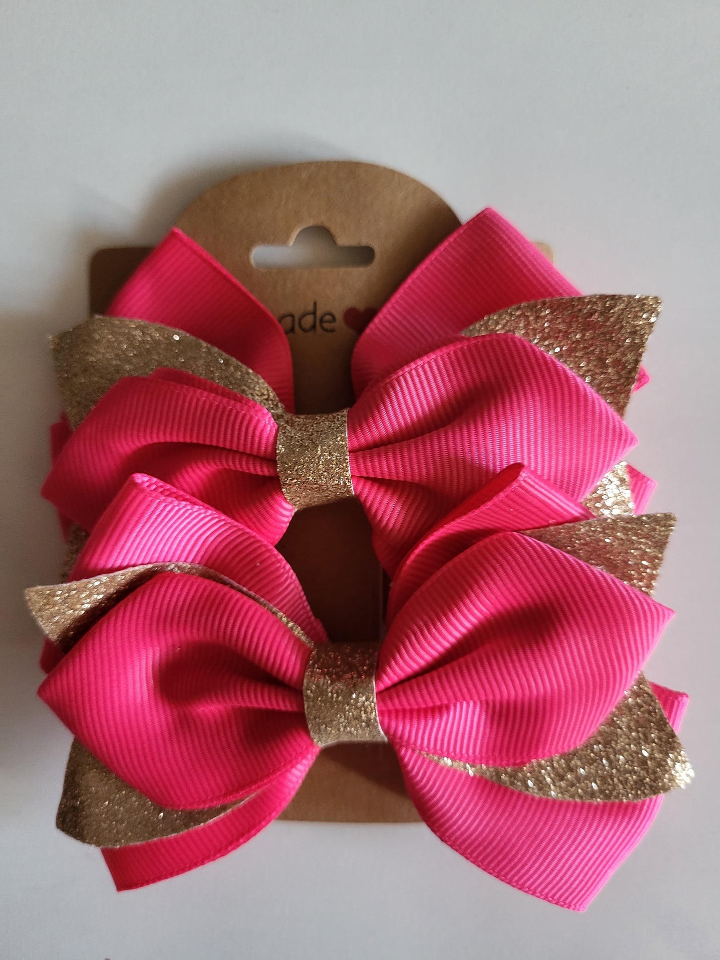 Handmade hair bows clips ×2