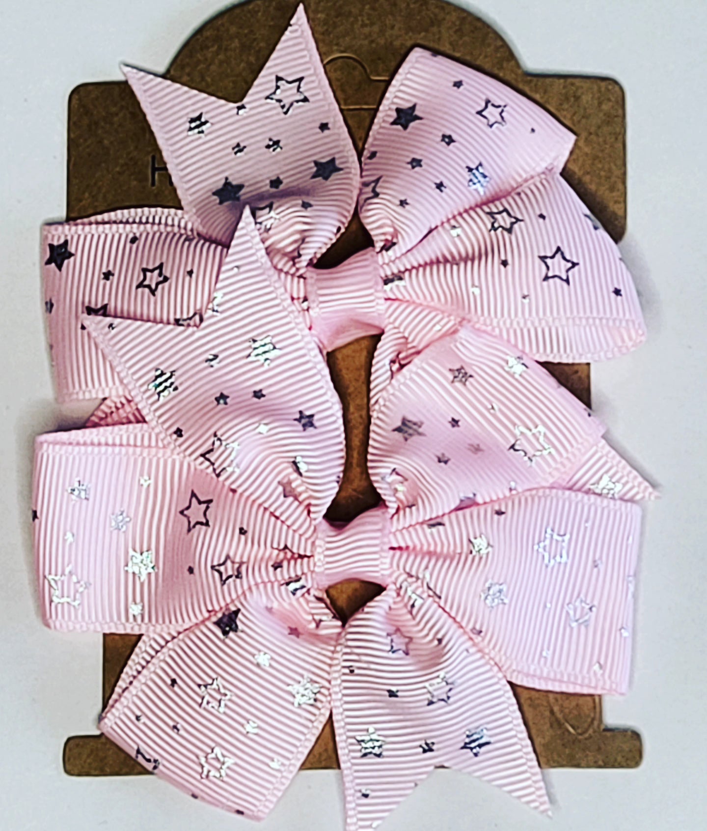 Stars bow hair clips ×2