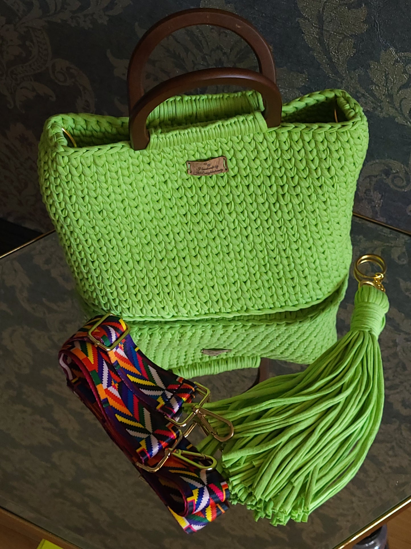 Handmade crochet handbags or cross body bag, classic and casual style
