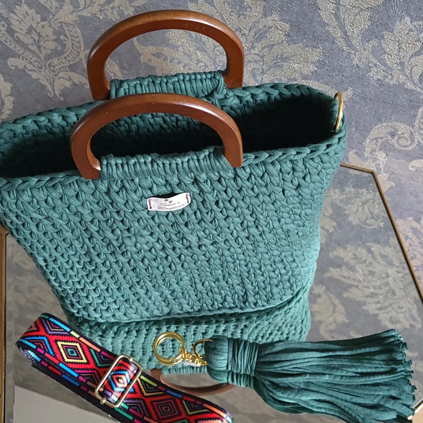 Handmade crochet handbags or cross body bag, classic and casual style