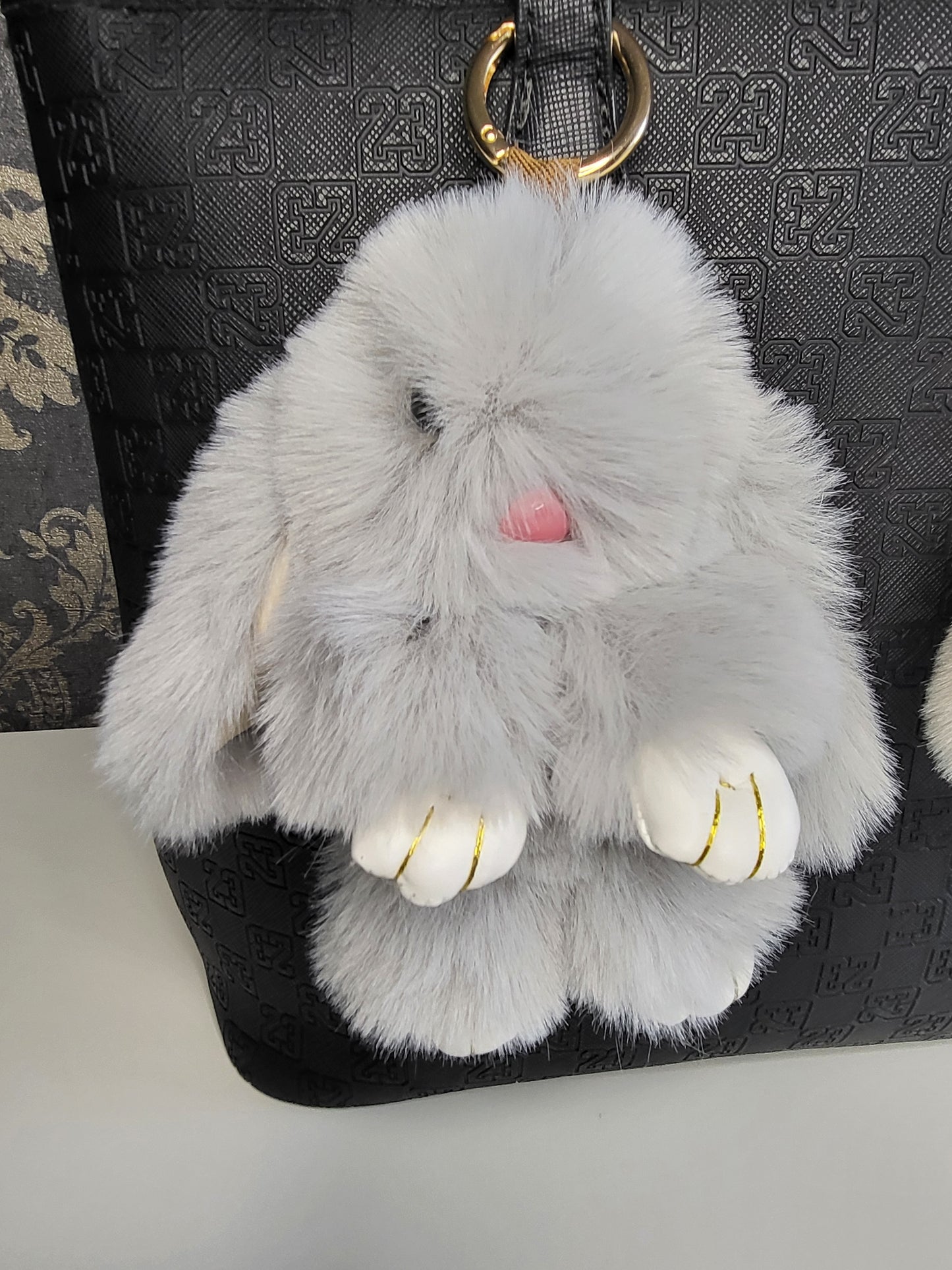 Fluffy bunny 🐰 keychain or accessories bag
