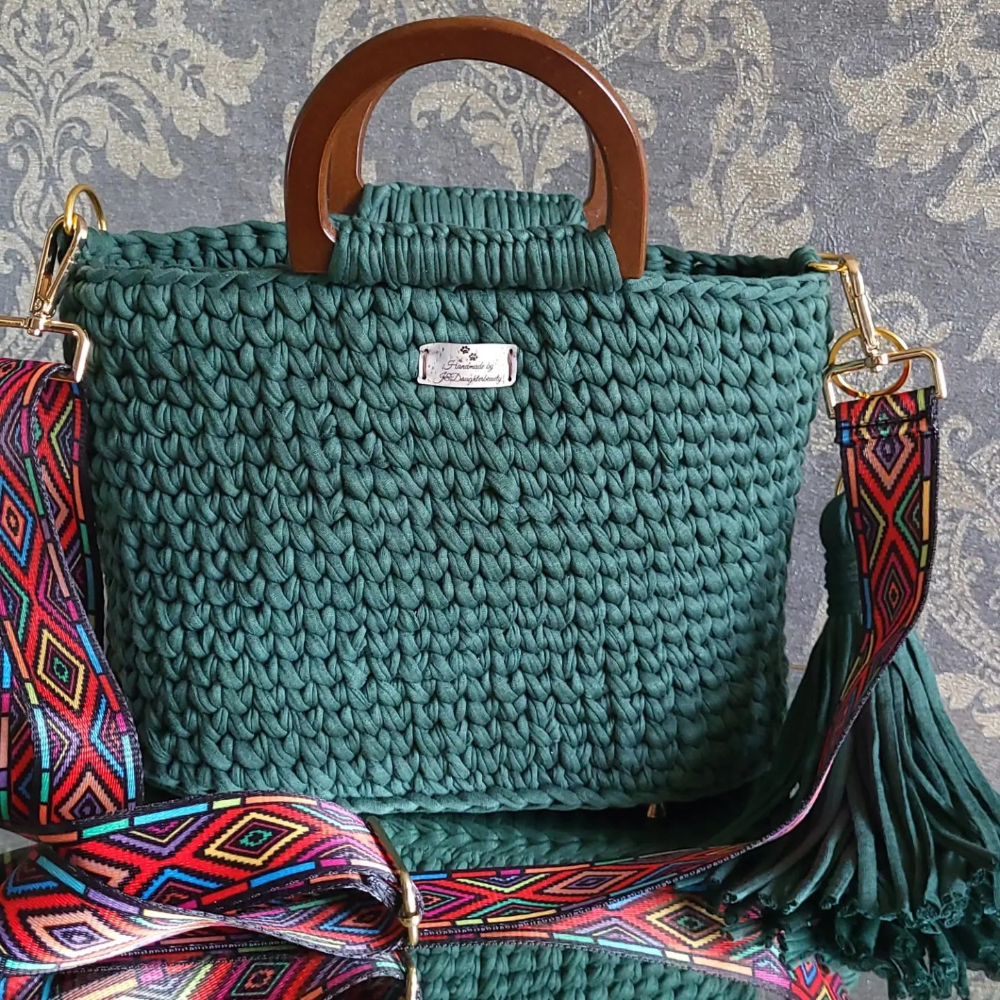 Handmade crochet handbags or cross body bag, classic and casual style