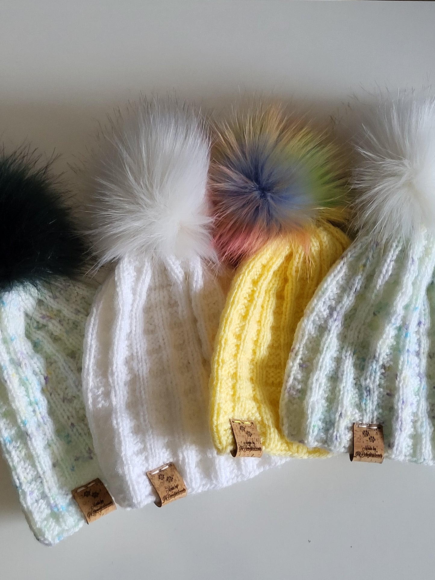Knitted newborn beanie hats