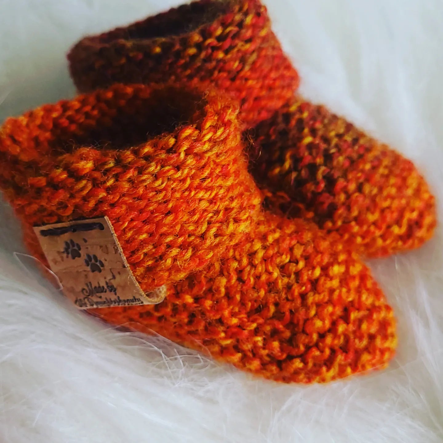 Baby knitted merino yarn boots 3-6M