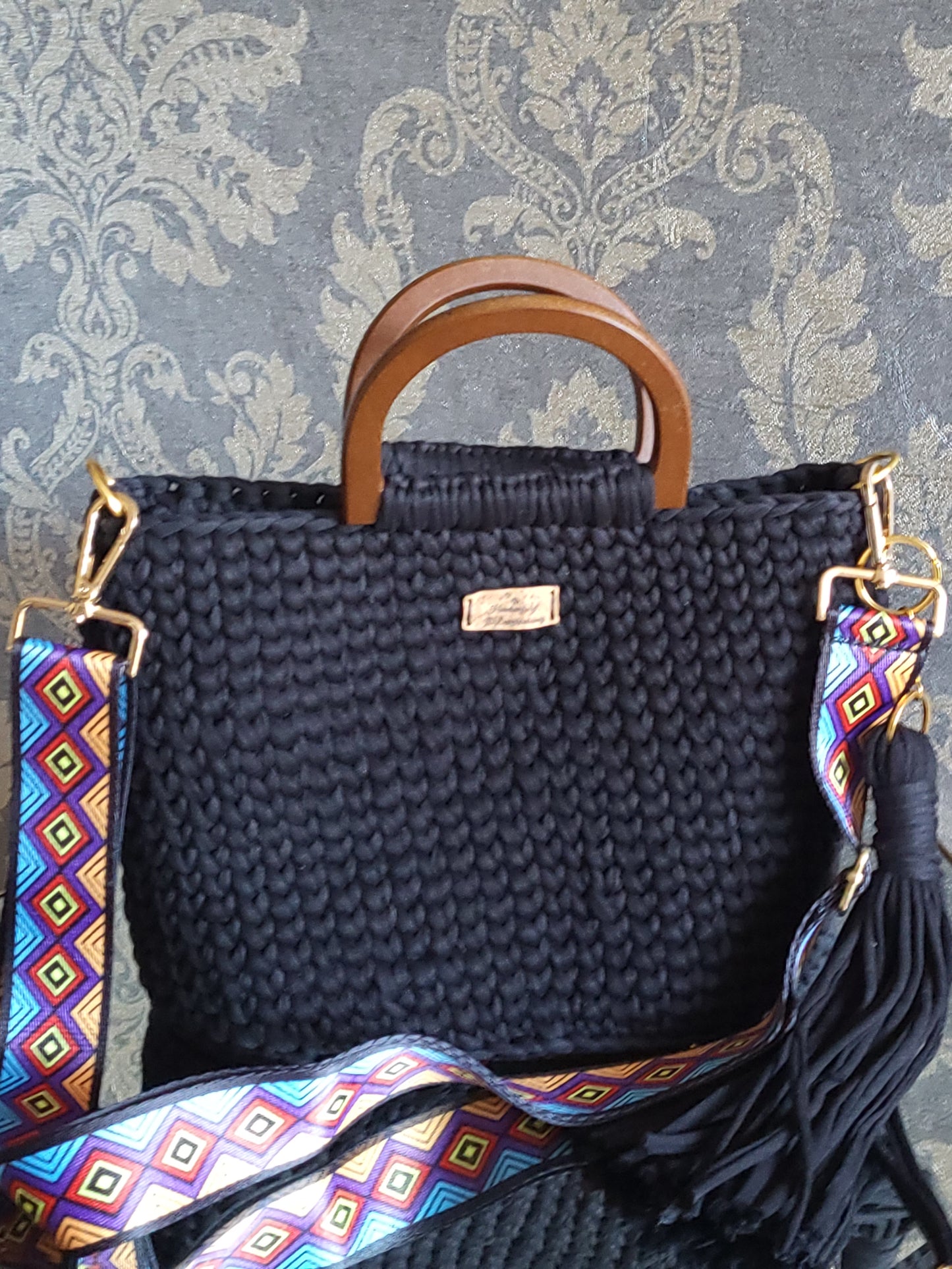 Handmade crochet handbags or cross body bag, classic and casual style