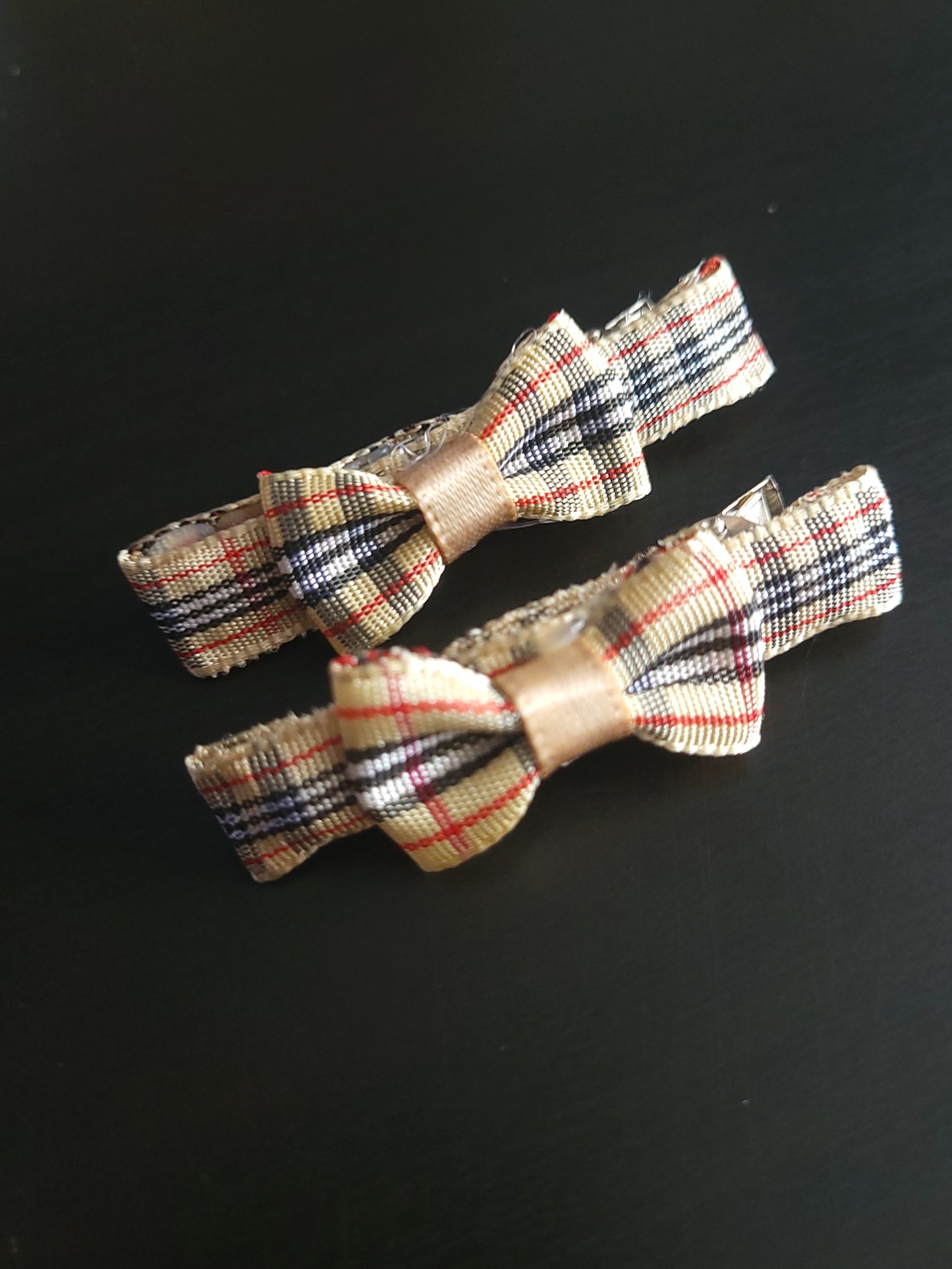 Handmade hair bows clips ×2