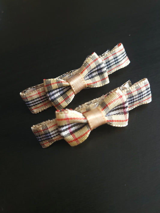 Handmade hair bows clips ×2