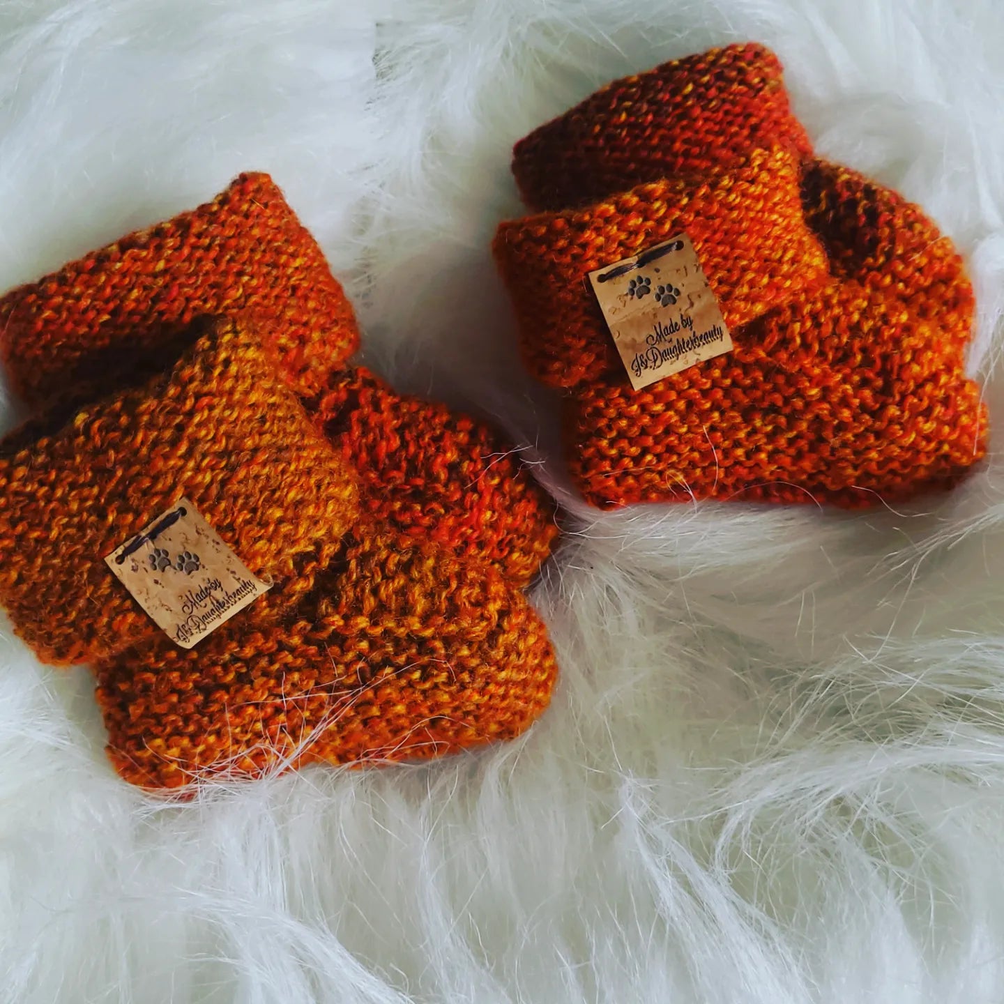 Baby knitted merino yarn boots 3-6M