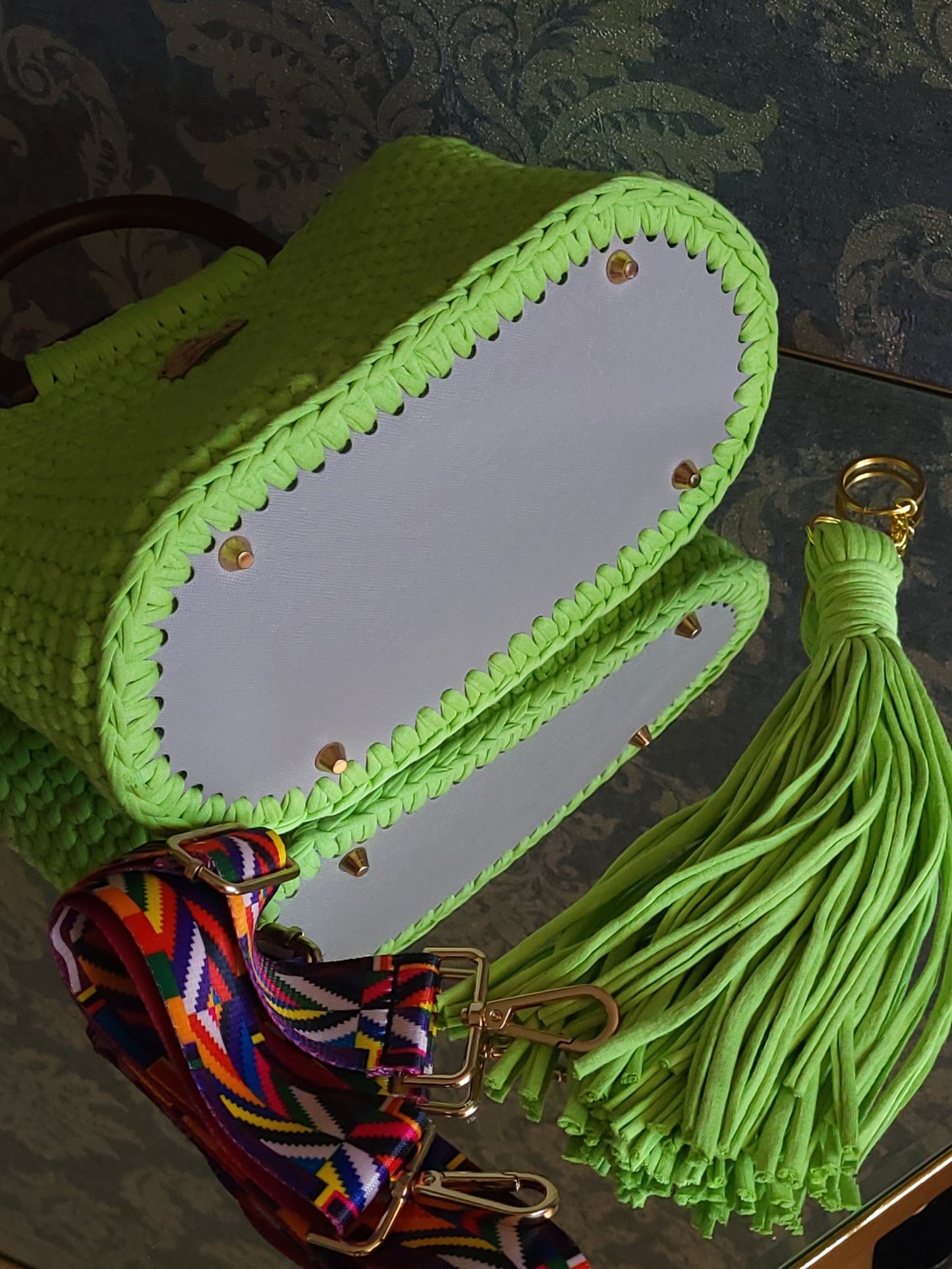 Handmade crochet handbags or cross body bag, classic and casual style